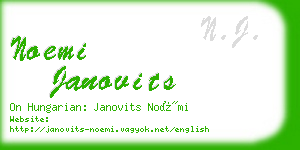 noemi janovits business card